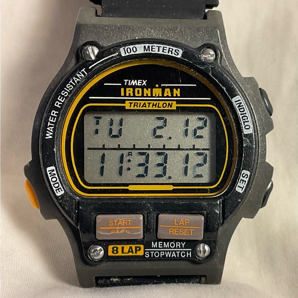 RARE Timex Ironman Triathlon Ladies/Womens Watch Black Indiglo Vintage Batman